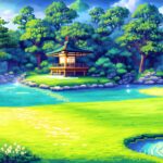 Pixel Art Japanese Zen Garden
